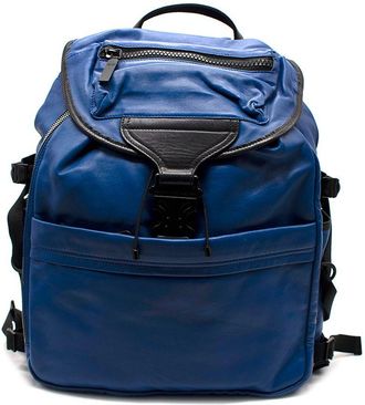 Alexander McQueen Electric Blue Leather Backpack