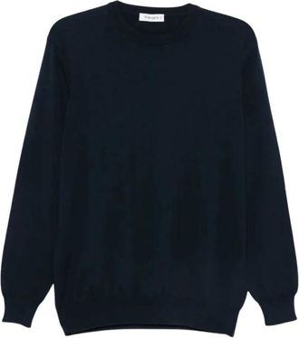 KANGRA Girocollo Rasato Calato - Heren - Ronde hals truien - Blauw - 3XL - Katoen - Truien & Vesten