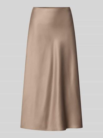 Juvia Midirock aus Satin in Beige, Gr&ouml;&szlig;e XL
