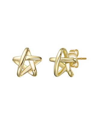 Genevive 14K Plated Star Earrings