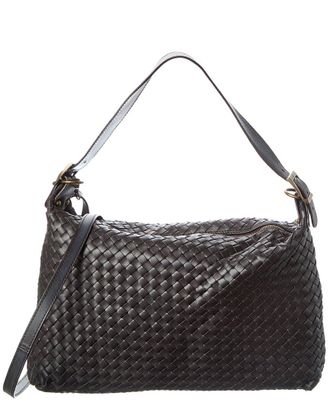 Persaman New York Chloe Hand Woven Large Leather Shoulder Bag