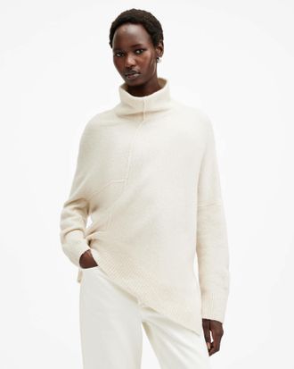 AllSaints Lock Roll Neck Relaxed Fit Sweater