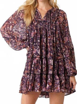 Olivaceous Reagan Mini Dress In Dark Purple Blush