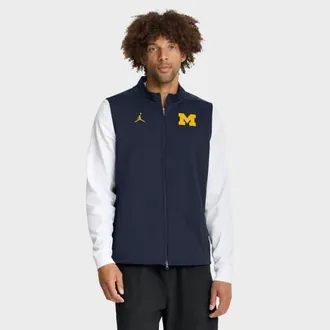 Jordan Brand Mens Jordan Brand Navy Michigan Wolverines Primetime Victory Performance Full-Zip Vest at Nordstrom, Size Xx-Large