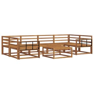 vidaXL Conjunto De Sof&aacute;s De Exterior 7 Pcs Natural Vidaxl