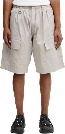 Yohji Yamamoto Wijde Pijpen Shorts - Heren - Korte Broeken - Grijs - XL - Katoen - Korte Broeken