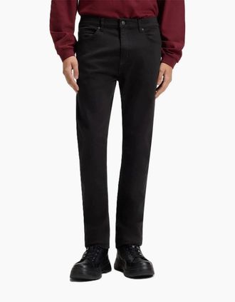 HUGO BOSS Mens Mid Rise Slim Fit Five Pocket Jeans - Black - Size: 36/32
