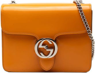 Gucci Pre-owned Gucci Small Polished Calfskin Interlocking G Dollar Crossbody Ladies 387609.52504