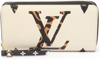 Louis Vuitton Black Brown Ivory Pvc Monogram Coated Canvas Long Wallet (Bi-Fold) (Pre-Owned)