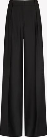 Serena Bute Wool Inverted Pleat Trouser - Black