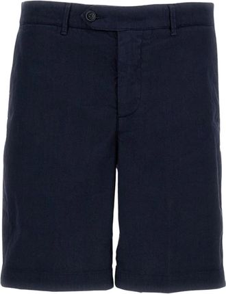 TELA GENOVA Bermuda classico - Heren - Korte Broeken - Blauw - W32 - Leer - Korte Broeken