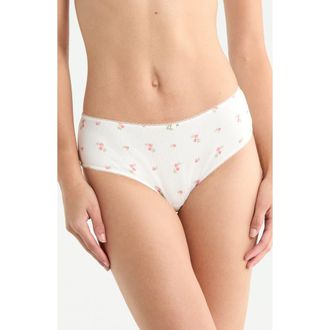 Etam Sleepover Hipster Briefs in Print Ecru Backgr at Nordstrom, Size X-Small