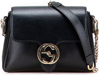 Gucci Pre-owned Womens Gg Marmont Shoulder Bag - Black Leather - One Size