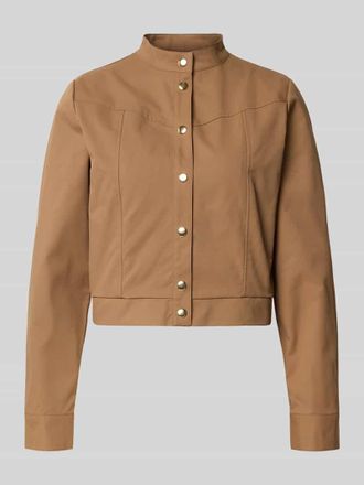 Monari Jacke mit Stehkragen und Knopfleiste in Camel, Gr&ouml;&szlig;e 34