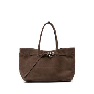 Margesherwood Buckle-detail Suede Tote Bag