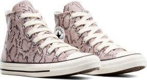 Converse Chuck Taylor All Star Snakeskin Print Canvas High Top Sneaker in Clay/Egret/Egret at Nordstrom Rack, Size 6.5