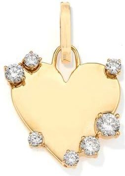 Adina Reyter Lab Grown Diamond Heart Charm in 14K Yellow Gold at Nordstrom