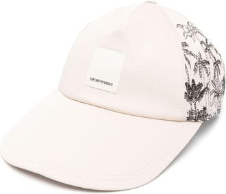 Emporio Armani embroidered cotton baseball cap - men - Cotton/Cotton - L - Neutrals