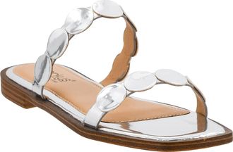 Corkys Footwear Womens Round Of Applause Sandal In Silver Mirror Metallic