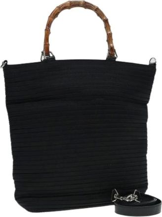Gucci Pre-owned Handbags, female, Black, Size: ONE SIZE Pre-owned Vintage bamboo handle bag