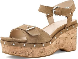 Pelle Moda Ciana Womens Wedge Shoes Driftwood : 9.5 M, Suede