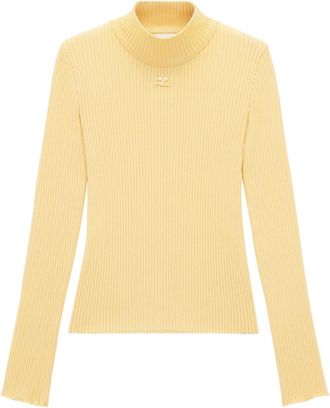 Courr&egrave;ges Re-Edition jumper - women - Viscose/Polyester - S - Yellow
