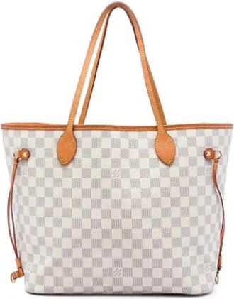 Louis Vuitton Pre-owned Neverfull MM - Dames - Vintage Shopper - Wit - ONE Size - Leer - Vintage