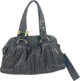 Bulgari Pre-owned Fabric shoulder-bags - Dames - Vintage Handtas - Zwart - ONE Size - Leer - Vintage
