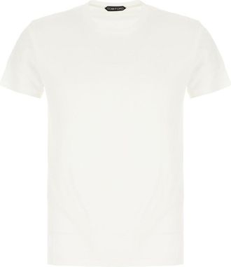 Tom Ford White Solid Crew Neck T-Shirt