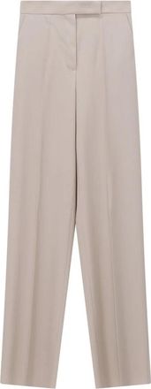 Max Mara Wijde Broek - Dames - Wijde Broeken - Beige - L - Wol - Broeken