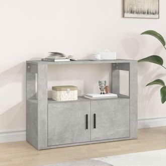 vidaXL Vidaxl - Aparador De Madera Contrachapada Gris Hormig&oacute;n 80x30x60 Cm