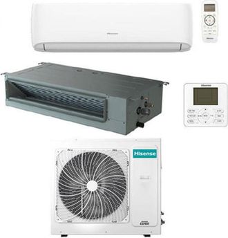 Hisense Climatizzatore Condizionatore Hisense Canalizzabile + Hi comfort R32 Dual Split Inverter 18000 + 18000 btu con u.e. 3AMW72U4RJC novit&aacute; Classe a++/a+