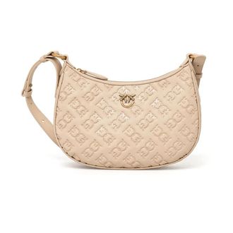 Pinko Casual Love Schoudertas in Beige - Dames - Schoudertassen - Beige - ONE Size - Leer - Tassen