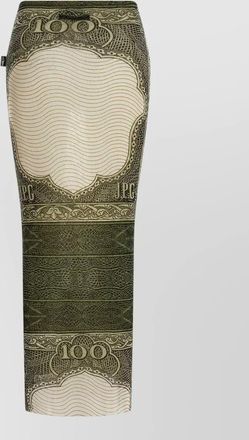 Jean Paul Gaultier printed fitted skirt