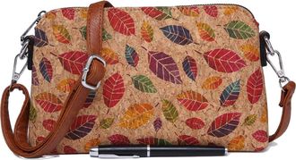 Generic Natural Cork handbag vegan leather shoulder bag- animal friendly PU Cork leather cross body bag messenger bag shoulder bag