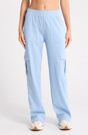 Yogalicious Rib Qiyana Straight Leg Pants in Light Denim at Nordstrom Rack, Size X-Large