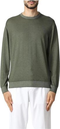 Kiton Heren, Truien, Groen, Maat: L Linnen