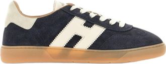 Hogan Low-Top Suede Sneakers with Contrasting Accents