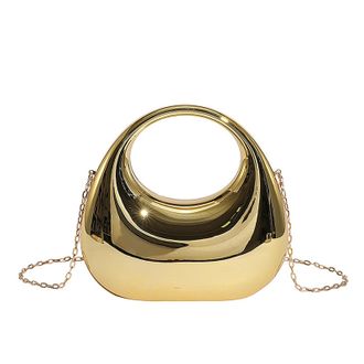 Generic Cymwer Women Acrylic Trendy Evening Clutch Purse Elegant Handbag for Prom Party (Gold)