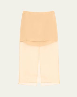 TWP Sylkie Silk Organza Midi Skirt