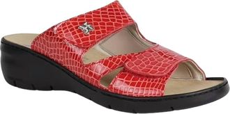 Helle Comfort Womens Aura Slide Sandals In Red