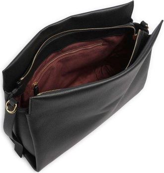 Coccinelle Womens Handbag Black-Cognac Cowhide