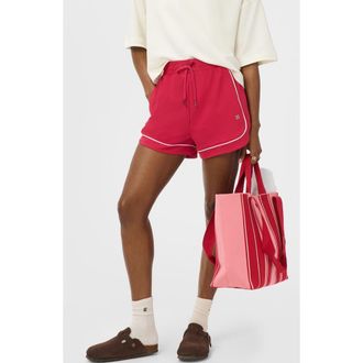 Sweaty Betty Explorer Track Piped Shorts in Crimson Red at Nordstrom, Size X-Small