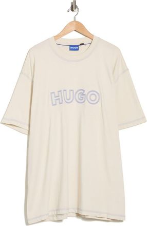 BOSS Stitched Logo T-Shirt in Whisper White at Nordstrom Rack, Size Xx-Large
