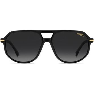 Carrera 59mm Gradient Navigator Sunglasses in Black/Dark Grey Sf at Nordstrom