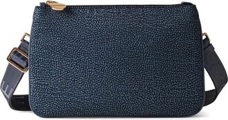 Borbonese Tassen, Dames, Blauw, ONE Size, Leer, Crossbody Tas