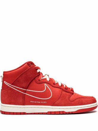 Nike Mens Dunk High Special Edition Sneakers In First Use Red