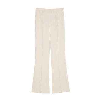 Twinset Wide Trousers, female, Beige, Size: XL Wide Satin Trousers