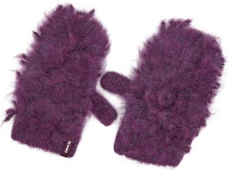 Sunnei Yeti Gloves - Dames - Handschoenen - Paars - ONE Size - Wol - Accessoires