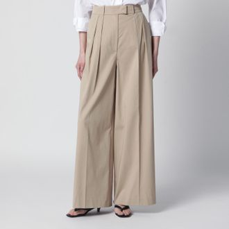 Anine Bing Beige Lou trousers with pleats